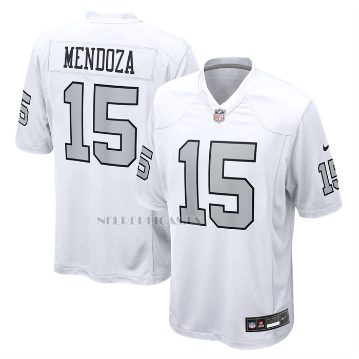 Camiseta NFL Game Las Vegas Raiders Fernando Mendoza Jugador Alterno Blanco